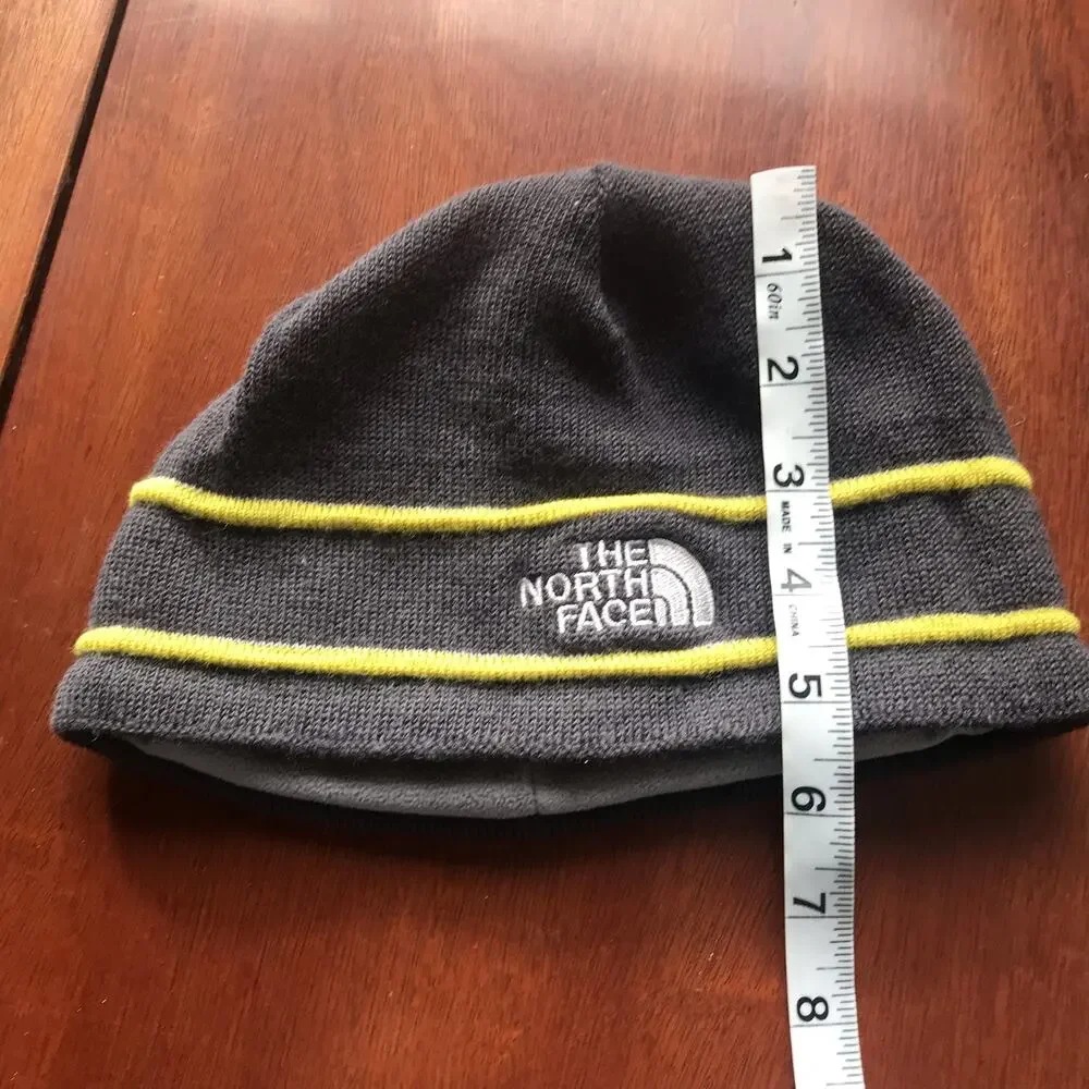 North Face Child's Beanie Black Yellow Hat One Size